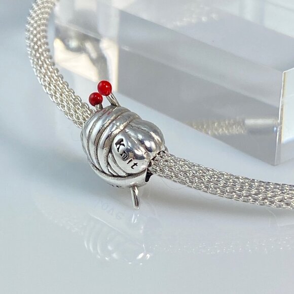 Sterling Silver Love Knitting Ball of Yarn Charm - Picture 7 of 12